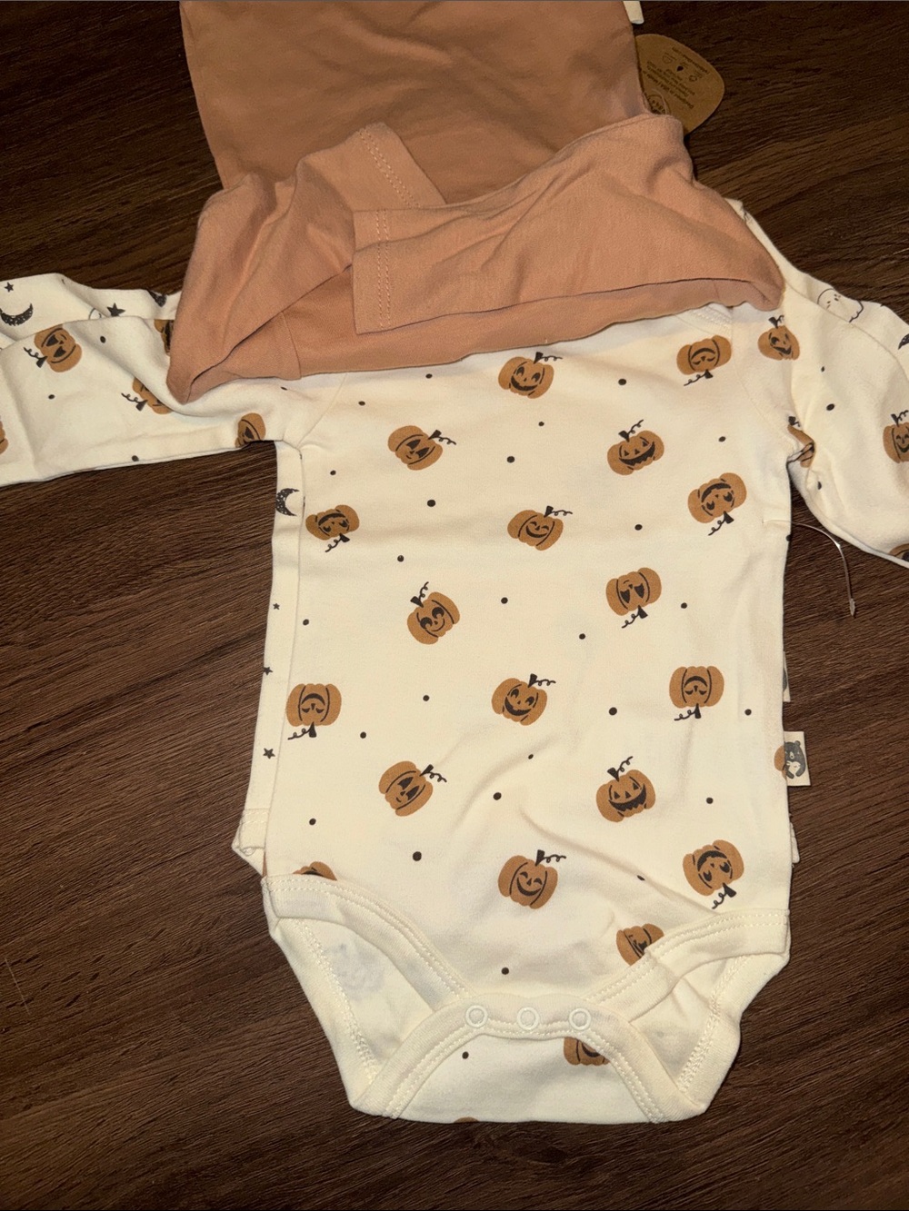 Rabbit Bear Organic NWT Long-Sleeve One-Piece Bodysuit Mommy's Little 3 pack - Picture 3 of 4